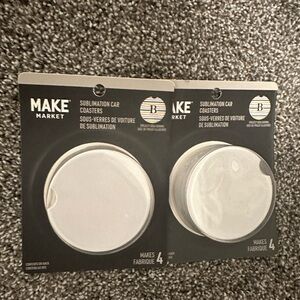 2, 4-Packs of Sublimation Coasters